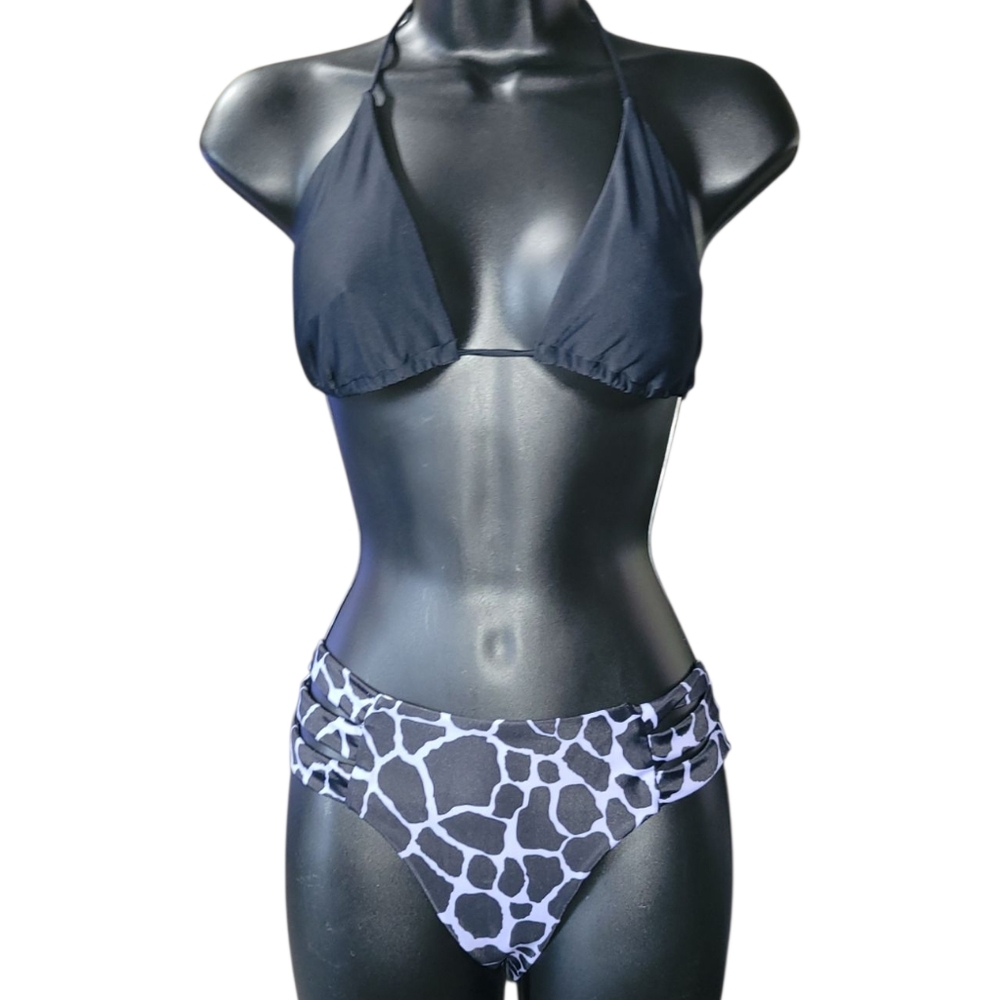 Victoria's Secret string top Sz M & SHEIN pull-on cut-out bikini bundle Size S